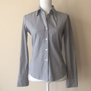 Theory Striped Button Up Shirt | Size Small